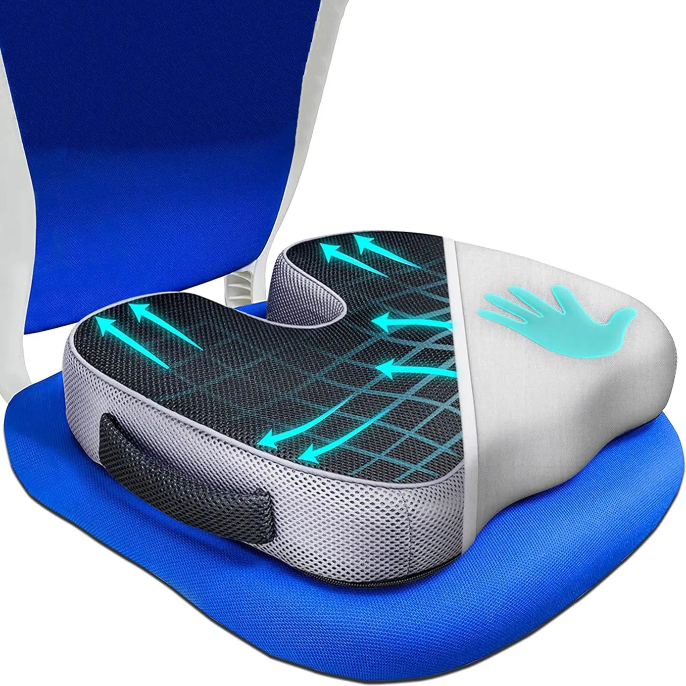 ErgoRelief Seat Cushion | Pressure-Relief & Back Pain Support for Office & Car