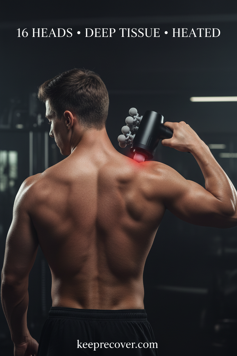 Keep Recover Fascia Gun – 16 Heads | Deep Tissue Muscle Recovery